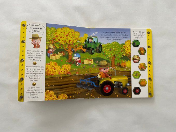 Livre découvre Les engins de la ferme avec Peter Fleurus d'occasion