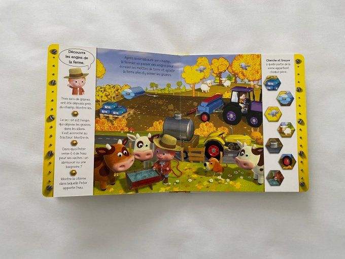 Livre découvre Les engins de la ferme avec Peter Fleurus d'occasion