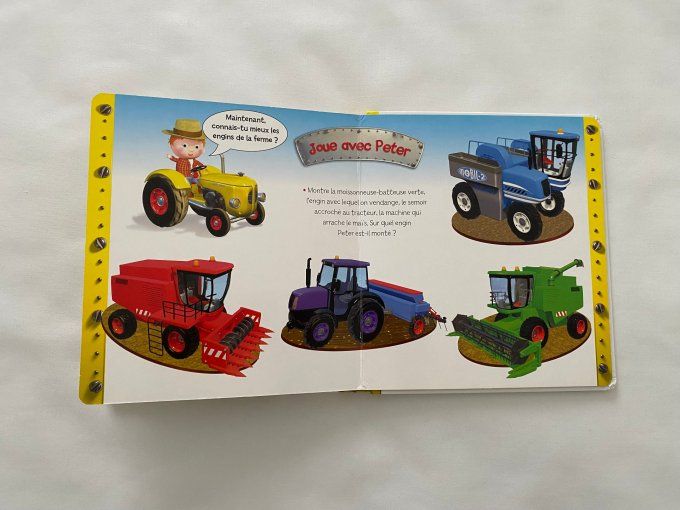 Livre découvre Les engins de la ferme avec Peter Fleurus d'occasion