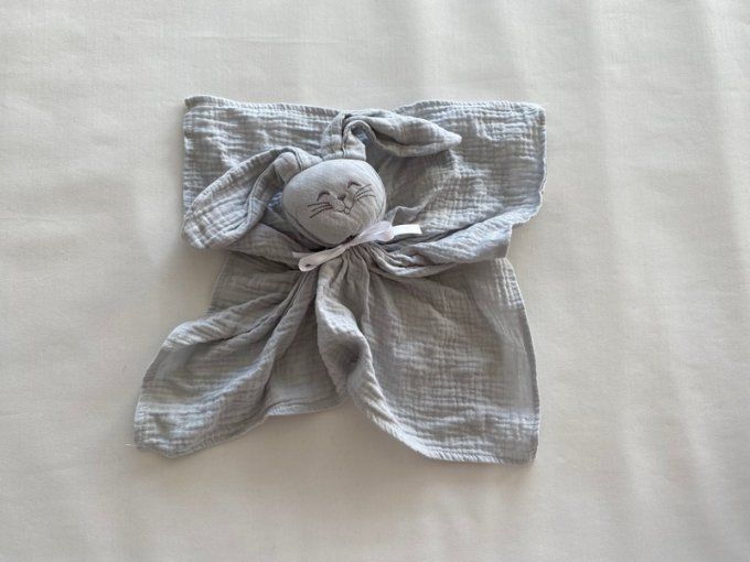 Doudou plat lapin gris Fruit de ma Passion d'occasion