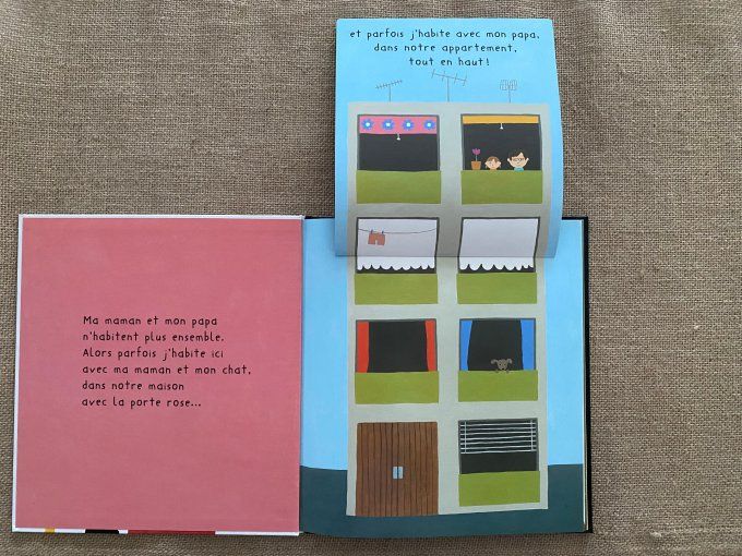 Livre chez Papa et chez Maman mes deux maisons Melanie Walsh d'occasion