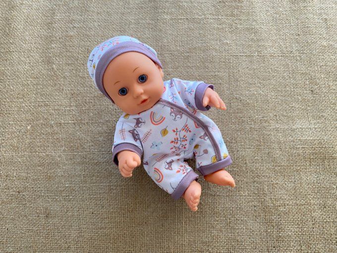 Poupon combinaison et bonnet assorti  22 cm Gi-Go Toys d'occasion