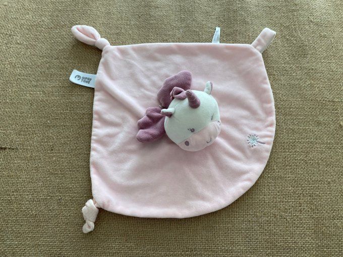 Doudou plat licorne rose les ptits féerique Gipsy d'occasion
