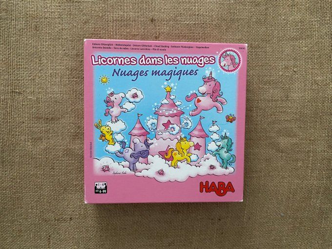 Jeu de société Licorne dans les nuages magiques Haba d'occasion