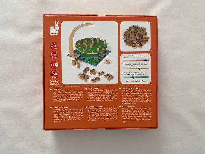 Jeu de société jeu d'adresse Waterlity Challenge en bois Janod d'occasion 