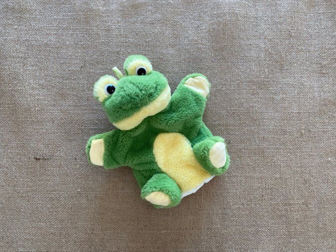 Doudou marionnette grenouille Inware d'occasion