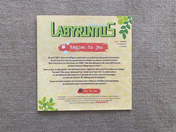 Jeu de société Dinosaures Labyrintus Janod d'occasion