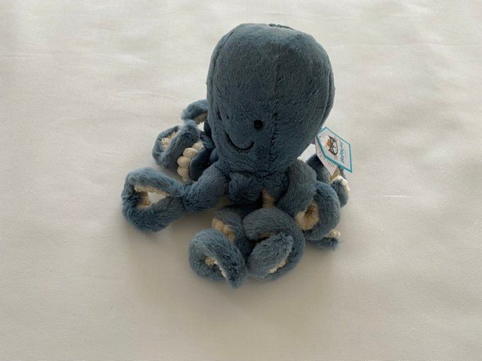 Peluche pieuvre bleue poulpe 23 cm Jellycat - Article Neuf 
