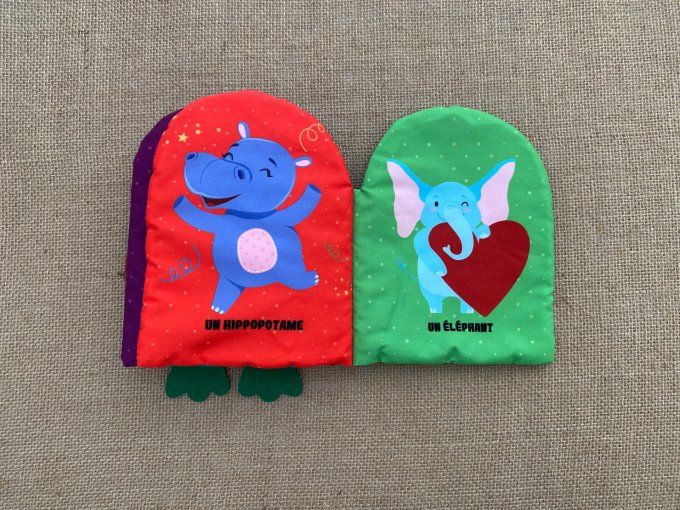 Livre tissu Mes plus beaux animaux d'occasion
