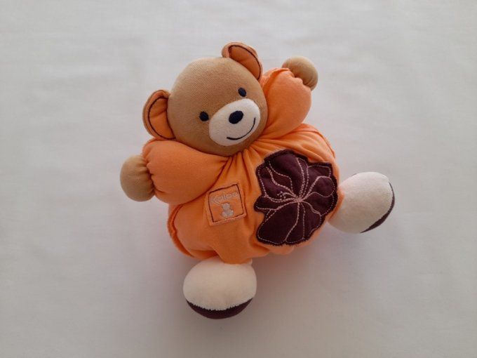 Doudou ours orange violet fleur Sweet life Kaloo d'occasion