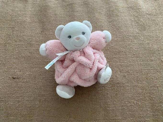 Peluche ours rose poudré Kaloo plume d'occasion