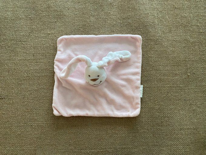 Doudou plat lapin rose Kimbaloo d'occasion