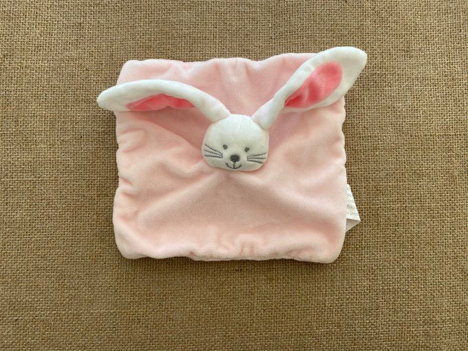 Doudou plat lapin rose Kimbaloo d'occasion