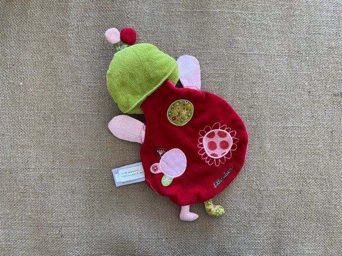 Doudou marionnette Liz la coccinelle Lilliputiens d'occasion 