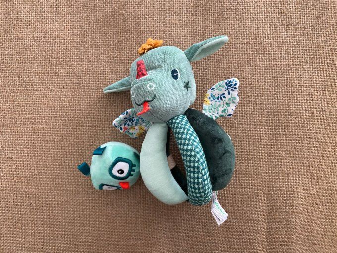 Hochet à poignées Joe le dragon Lilliputiens d'occasion