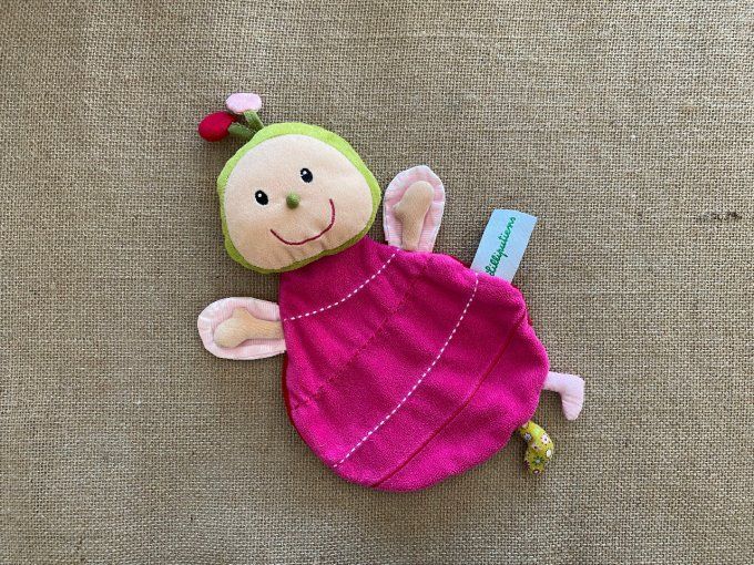 Doudou marionnette Liz la coccinelle Lilliputiens d'occasion