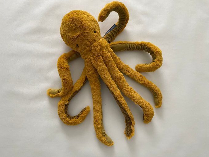 Peluche pieuvre Petit Poulpe Tout Autour du Monde 43 cm Moulin Roty d'occasion