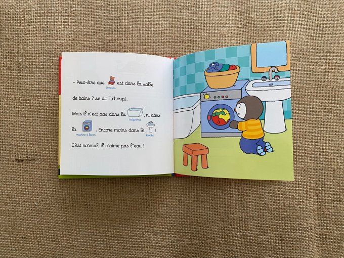 Livre T'choupi dans sa maison Nathan d'occasion