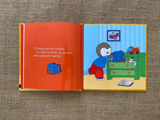 Livre T'choupi est en colère Nathan d'occasion 