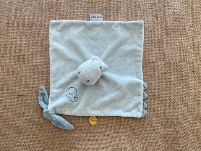 Doudou plat crocodile Roméo attache tétine Nattou d'occasion