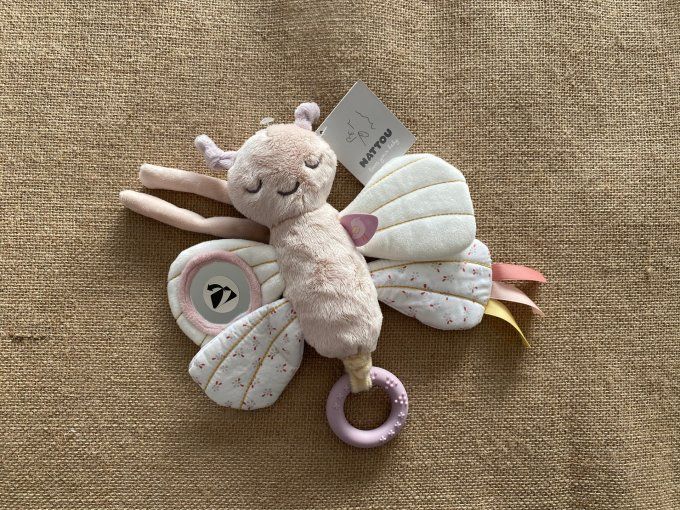 Doudou d'activités papillon Alice & Pomme - Article Neuf