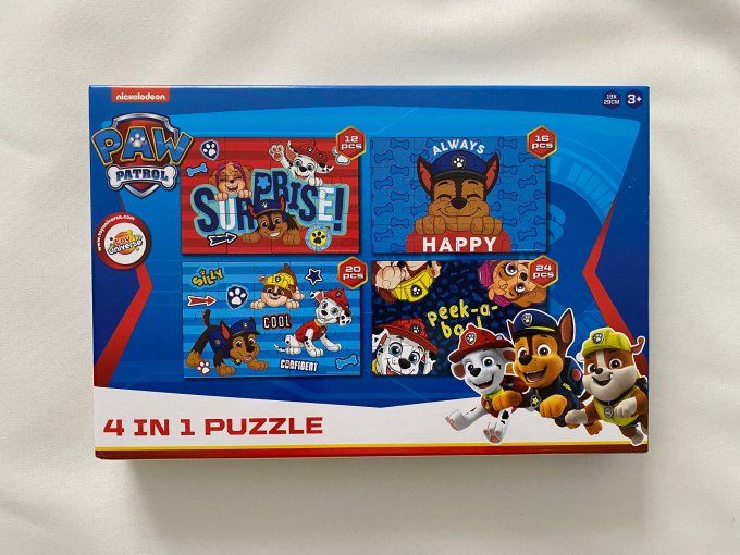 Puzzle 4 en 1 Pat Patrouille Nickelodeon 12 16 20 24 pièces d'occasion