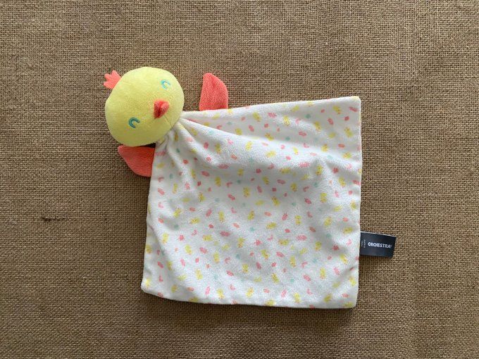 Doudou plat poussin jaune Orchestra d'occasion