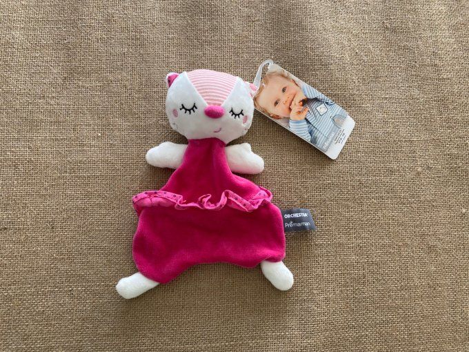 Doudou plat chat Elyne la ballerine Orchestra Premaman - Article Neuf