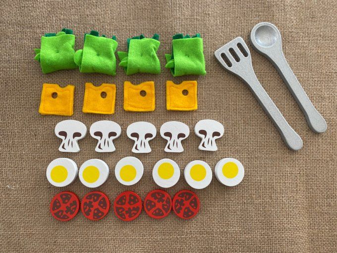 Aliments factices Ensemble saladier en bois Oxybul d'occasion