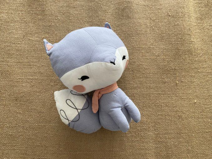 Peluche renard bleu PICCA LOULOU d'occasion