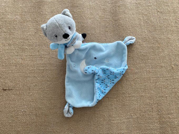 Doudou mouchoir renard lune étoiles Pommette d'occasion