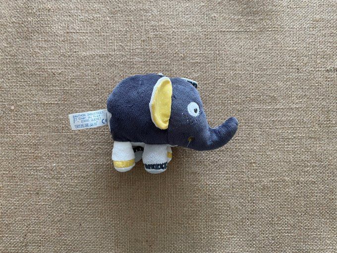 Doudou éléphant gris petit modèle Baby Déco Babyfan Sauthon d'occasion 