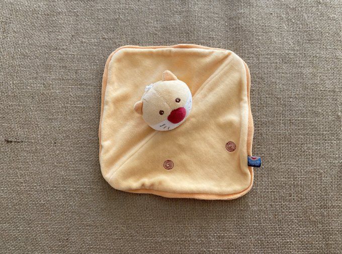 Doudou plat chat orange cercle Sucre d'orge d'occasion