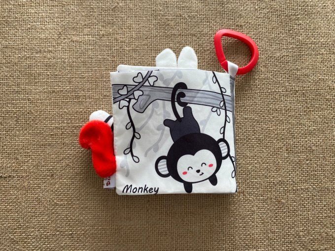 Livre souple Animal Kingdom Livre noir et blanc à queue souple pour bébés Tololo d'occasion