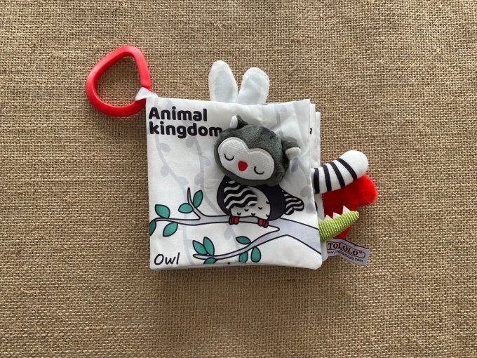 Livre souple Animal Kingdom Livre noir et blanc à queue souple pour bébés Tololo d'occasion