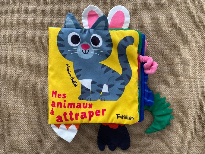 Livre tissu Mes animaux à attraper Marion Billet Tourbillon d'occasion