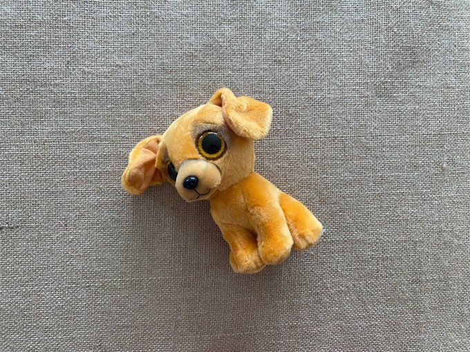 Peluche chien marron Zuzu Grands yeux scintillants Ty - Article Neuf