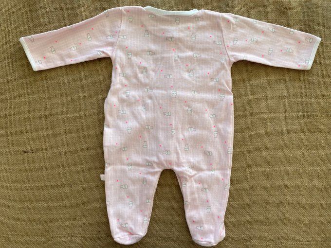 Pyjama rose bouteille de lait 3 mois Absorba d'occasion