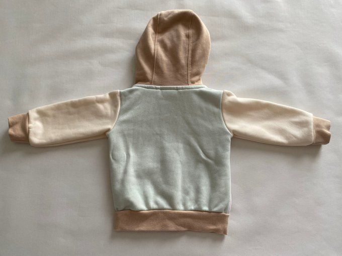 Survêtement à capuche brun vert eau rose beige Adidas 3/6 mois d'occasion