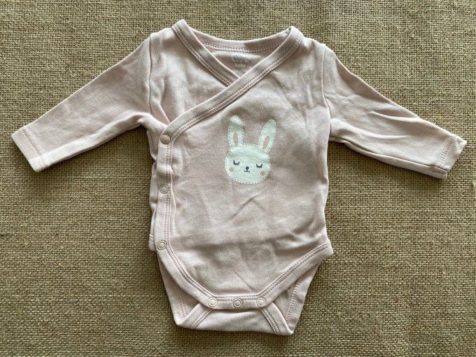Body manches longues rose motif tête de lapin C&A 1 mois d'occasion