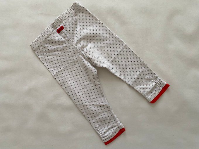 Legging blanc pois noirs Catimini 18 mois d'occasion