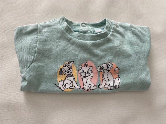 Sweat vert eau Disney Baby 1 mois d'occasion