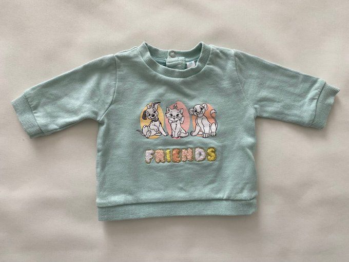 Sweat vert eau Disney Baby 1 mois d'occasion