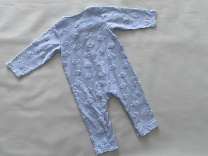 Combinaison bébé 12 mois Jacadi bleu nuage coton d'occasion