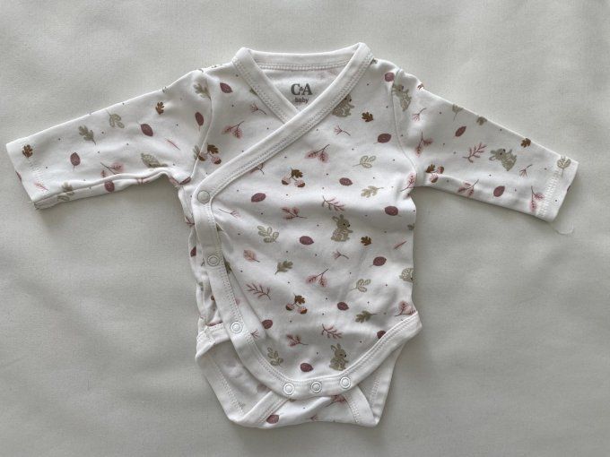 Lot naissance 1 pyjama 2 bodys 1 doudou renard orange Vtech d'occasion