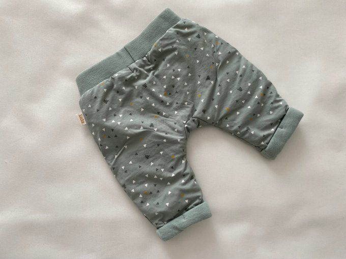 Pantalon vert motifs triangles Lulu Castagnette 1 mois d'occasion