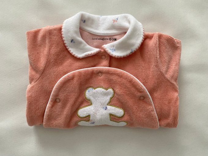 Pyjama orange Lulu Castagnette 6 mois d'occasion