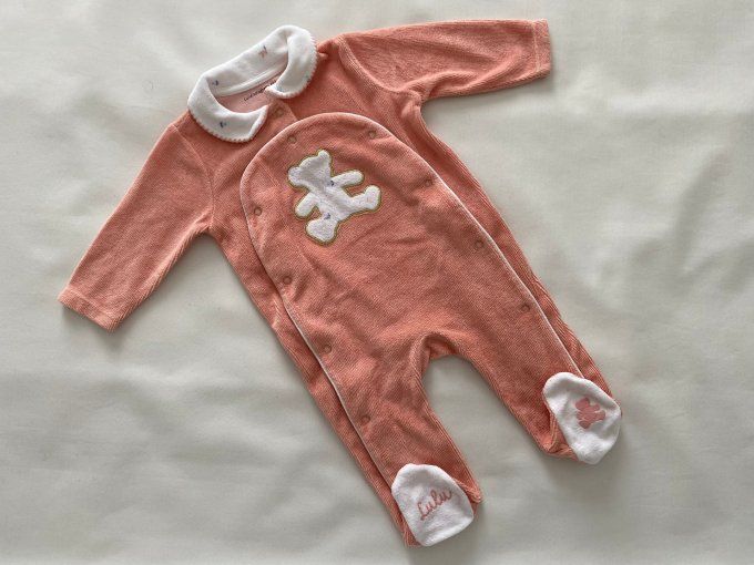 Pyjama orange Lulu Castagnette 6 mois d'occasion