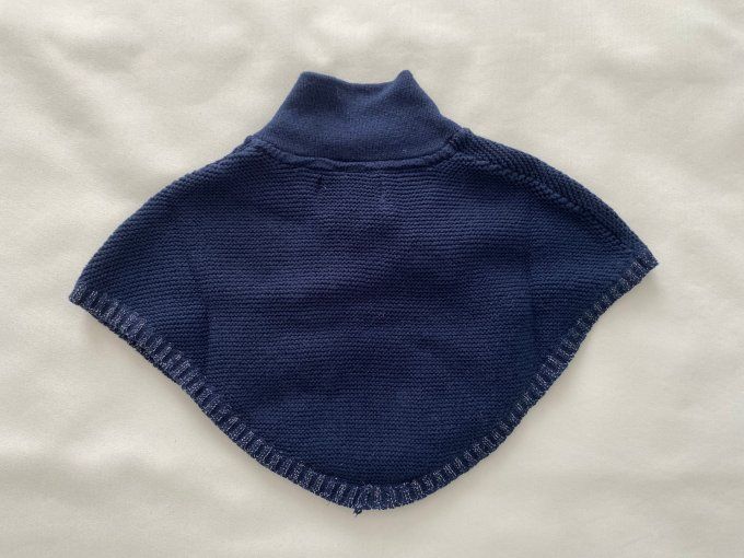 Poncho bleu marine oreilles de lapin Mes Petits Cailloux 6 mois d'occasion