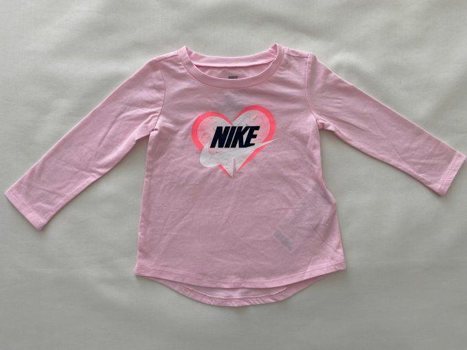 T-shirt manches longues rose 18 mois Nike d'occasion